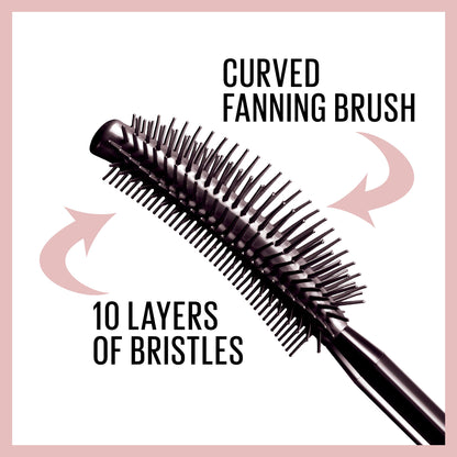 Maybelline Lash Sensational Waterproof Mascara, Lengthening and Volumizing for a Full Fan Effect, Brownish Black, 1 Count
